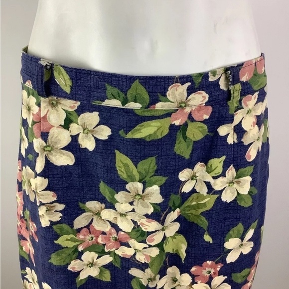 Vintage Willowbend Sz S Floral Print Maxi Skirt Blue 90's Cottagecore Style - Picture 2 of 6